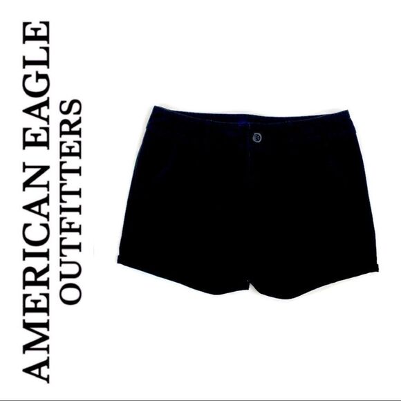 AMERICAN EAGLE BLACK STRETCH TWILL SHORTS - Picture 2 of 6
